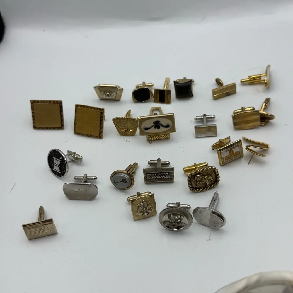 Large lot of various assorted Gold and Silver Cufflinks